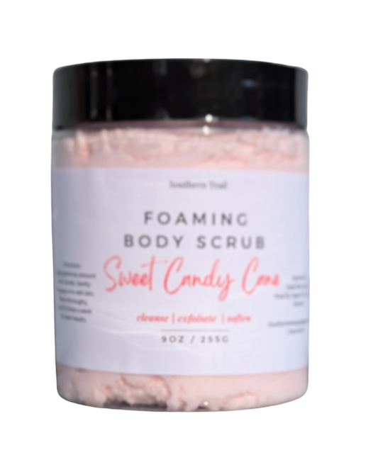 Sweet Candy Cane Foaming Body Scrub